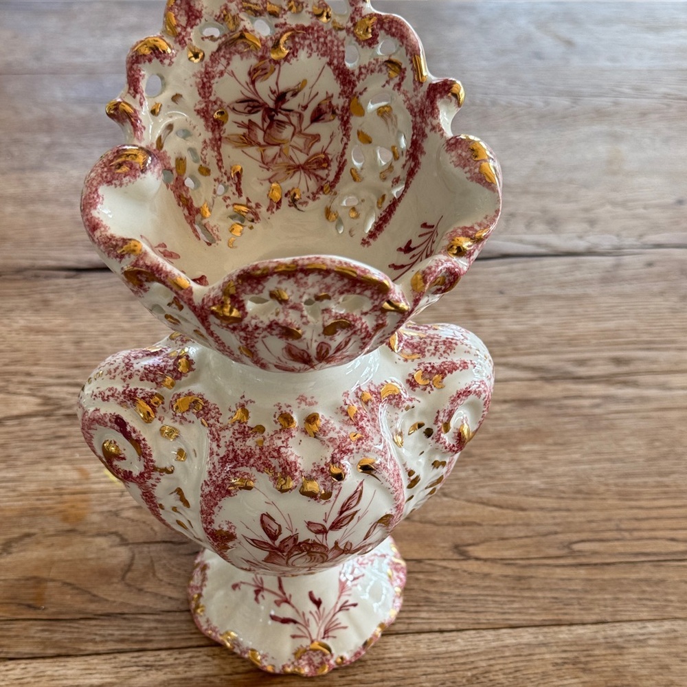 Vintage Vase made in Italy Pink Gold